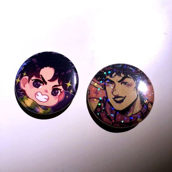 jjba Other - Joseph Joestar Jojo's Bizarre Adventure Set of Buttons